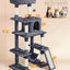 Yaheetech Large Multi-Level Cat Tree, 63 Inches Tall with Sisal-Covered Scratching Posts, Condo, Hammock, Dangling Ball, and Extended Platform for Cats to Play and Sleep