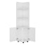 Tall White 62H" Corner Cabinet with 3 Shelf and 2-Door for Bathroom Storage Needs 60.65 In. Magnificent