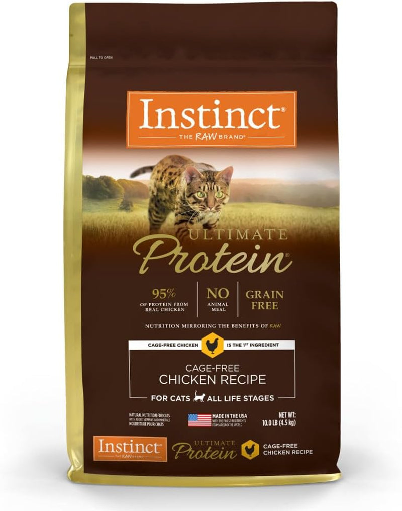 Instinct Ultimate Protein Grain Free Cage Free Chicken Recipe Natural Dry Cat Food, 10 Lb. Bag