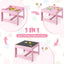 Costway 3 in 1 Wood Activity Table Chair Set W/Storage Box Pink