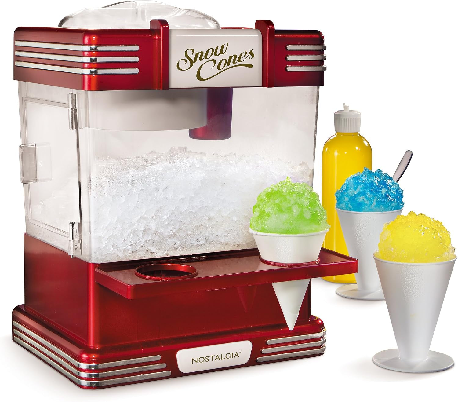 Nostalgia Cotton Candy and Snow Cone Machine Bundle - Retro Treat Makers