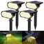 Toodour Solar Lights Outdoor, 49 LED Super Bright Solar Spot Lights with 2 Lighting Mode, Waterproof Solar Powered Landscape Spotlights for Garden Patio Pathway Yard (4 Pack-Warm White)