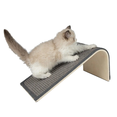 Catify Sloped Sisal Cat Scratcher by Best Pet Supplies - Heavy-Duty Natural Sisal Rope Scratching Ramp for Indoor Cats | Durable Long-Lasting | Protects Furniture & Promotes Healthy Claws
