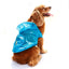Thunder-Paw Adjustable Zippered Folding Travel Dog Raincoat,Blue,X-Small