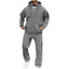 Brnmxoke Tracksuit for Men Full Zip Hooded Sweatshirt Sets Matching Wide Leg Cargo Pants 2 Piece Outfit Dark Gray,Xxxl