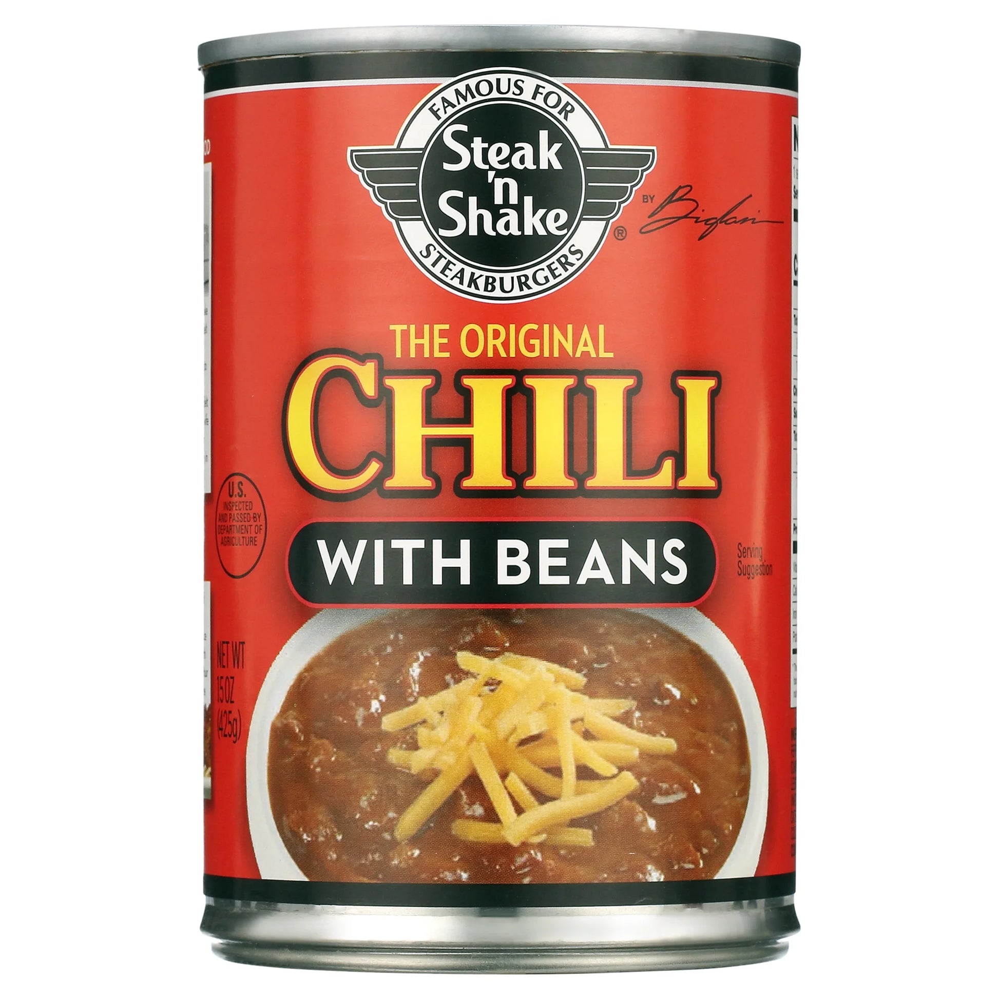 (4 Pack) Pinnacle Foods Steak 'N Shake Chili with Beans, 15 Oz
