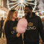 Tstars King & Queen Matching Couple Hoodie Set - His & Hers Pullover Hoodies - Valentine'S Day Gift for Couples
