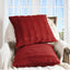 Cheer Collection Faux Fur Throw Pillows - Decorative Pillows for Couch, Bed Throw Pillows, Maroon Accent Pillows for Bedroom or Living Room Aesthetic, Set of 2 Furry Throw Pillows, 24" X 24"