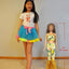 Ecore Fun 3 Sets 28 Inch Doll Clothes, Floral & Leopard Print Dresses | Casual Outfits for 28 Inch Girl Dolls, Fashion Style, Soft Fabric, Handmade, Elastic Fit, 28" Doll Clotehs Set for Kids 3+