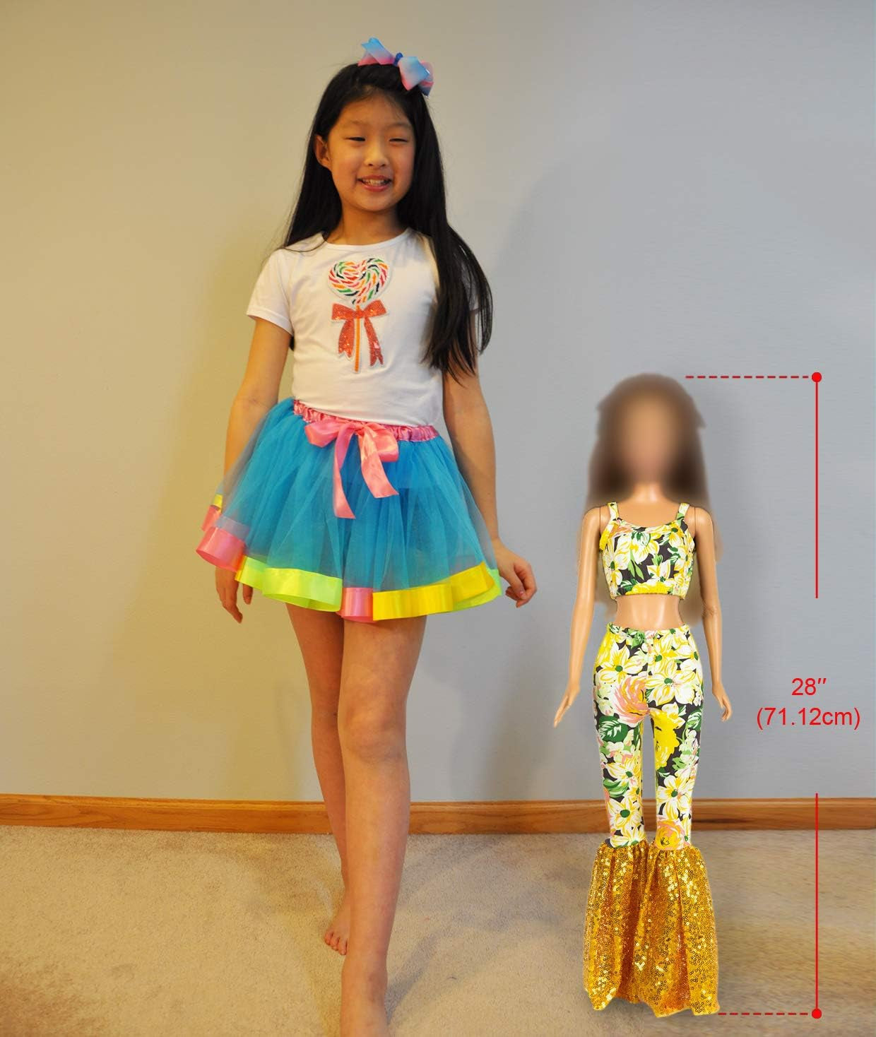 Ecore Fun 3 Sets 28 Inch Doll Clothes, Floral & Leopard Print Dresses | Casual Outfits for 28 Inch Girl Dolls, Fashion Style, Soft Fabric, Handmade, Elastic Fit, 28" Doll Clotehs Set for Kids 3+