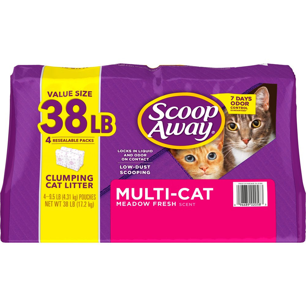 Scoop Away Multi-Cat, Scented Cat Litter, 38 Lbs