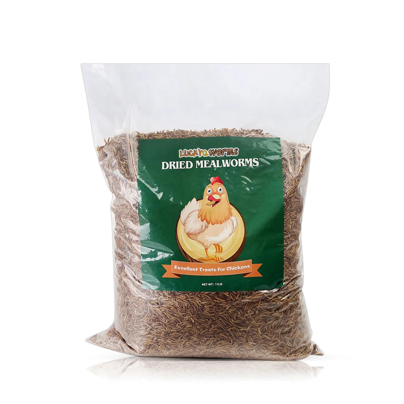 Luckyqworms 11 Lbs Dried Mealworms for Chickens Birds Bluebirds Hamsters Turtles Fish Hedgehogs High Protein Omega-3 Fatty Acids Pet Food for Poultry Reptile Rodent Daily Treats