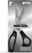 Better Office Products Professional Pinking Shears, 9" Stainless Steel Fabric Pinking Shears, Dressmaking Scissors, Zig Zag Cut Scissors, Serrated Blades for Decorative Patterns