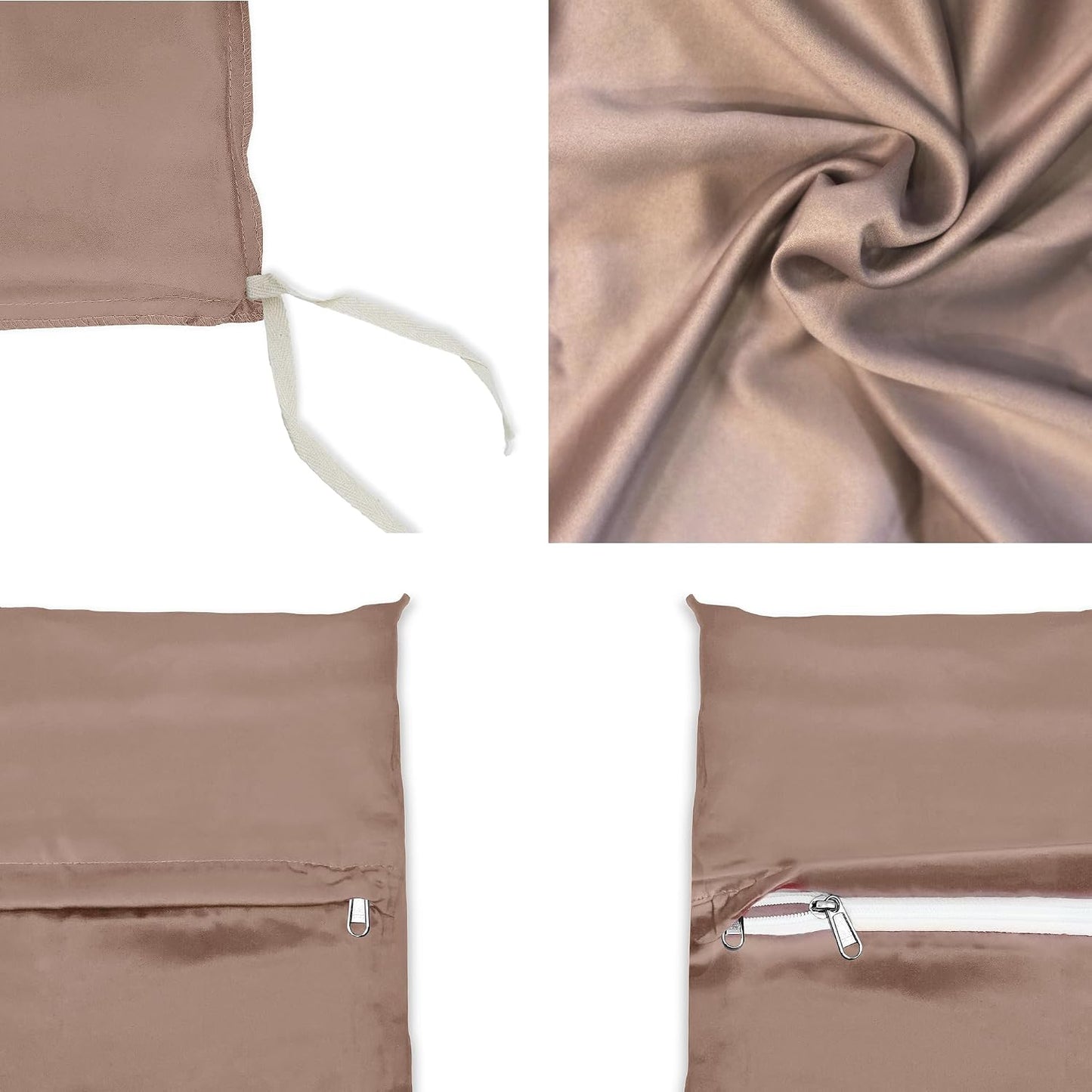 Stoa Paris King Duvet Cover Set 3Pcs, 300TC Silk-Like All-Season Luxury Satin Bedding, Skin & Hair Safe, Home Decor, Hidden Zipper + 2 Pillow Shams 20X40”, No Comforter Included, Versailles:Champagne