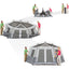 Ozark Trail 15' X 13' 8-Person Instant Hexagon Cabin Tent, 36.04 Lbs