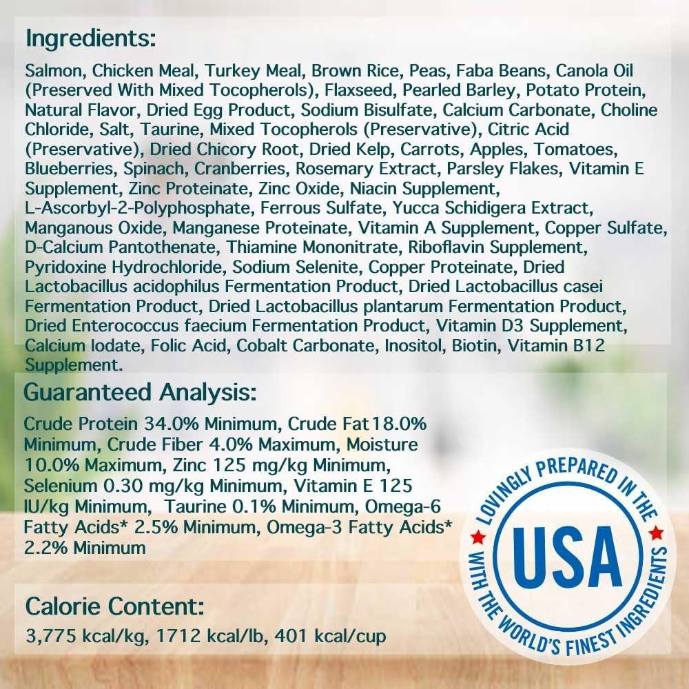 Chicken Soup for the Soul All Natural Premium Adult Dry Cat Food, Real Meat First Ingredient, No By-Products, Supports Heart, Gut & Immune Health, Salmon & Brown Rice, 12Lb