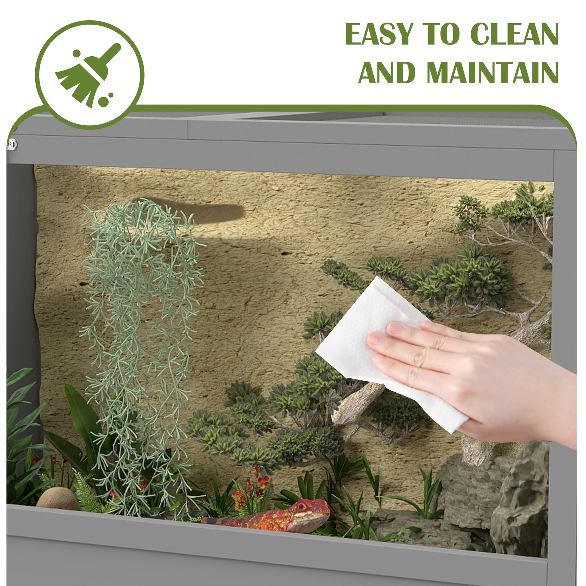 WAYTRIM 36 Gallon Reptile Terrarium with Stand