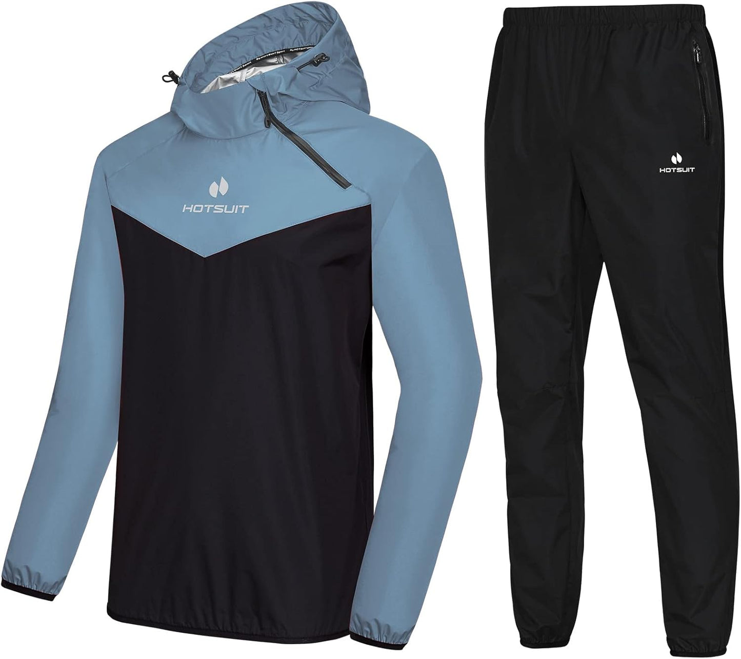 HOTSUIT Sauna Suit for Men Sweat Sauna Jacket Pant Gym Workout Sweat Suits