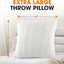Cheer Collection Faux Fur Throw Pillows - Decorative Pillows for Couch, Bed Throw Pillows, White Accent Pillows for Bedroom or Living Room Aesthetic, Set of 2 Furry Throw Pillows, 24" X 24"