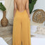 Ekaliy Women’S Sexy Summer Jumpsuit Halter Neck Sleeveless Chiffon Wide Leg Long Pant Jumpsuit Romper One Piece Outfits