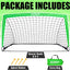 Kids Soccer Goal for Backyard, 6×4FT Easy Foldable Soccer Practice Net with Portable Carrying Bags for Toddler Youth Adult Soccer Training Equipment Outdoor Sports Game