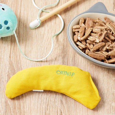 Vibrant Life Catnip Filled Banana Shaped Cat Toy for Cats and Kittens
