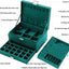 Jewelry Box for Women with Drawer, 3-Layer Large Jewelry Organizer with Lock & Key, 8 Necklace Hooks & 56 Earring Holes, Green Velvet Jewelry Storage Box for Necklaces Earrings Rings Bracelets