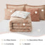 Stratford Park Floral Blush Comforter Set, Cotton Blend Jacquard Bedding Set, 7 Piece California King Size Bedding, Matching Bedskirt, Pillows, Shams