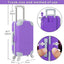 ZNTWEI American 18 Inch Doll Travel Suitcase Play Set with 18 Inch Doll Clothes and Accessories Including Sunglasses Camera Computer Phone Ipad Travel Pillow Ect