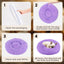 28In Large Dog Bed, Medium Size Dog and Cats, Calming Donut Bed for Puppy and Kitten, Washable round Fluffy Pet Bed (Purple)