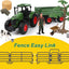 Peagprav Farm Animal Tractor Toys Playset-16.5 Inches Tractor with Trailer Fence,Farmer,Tree,Cow,Farm Toy Set for Boys Girls Kids Toddlers Age 3-7 Years Old