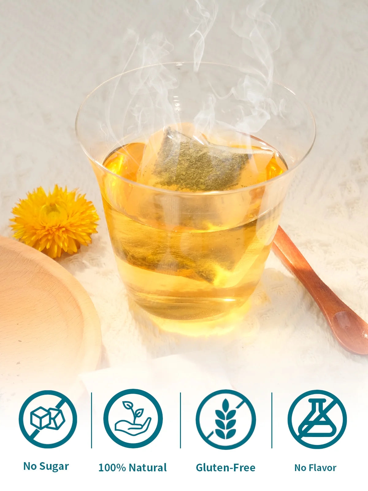 Teelux Lemon Balm Tea Bags, Pure & Natural Lemon Balm Herbal Tea, Lemony & Citrusy Flavor, Caffeine Free, 100 Count
