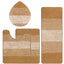 Ileading Traditional 4 Piece Microfiber Washable Bathroom Rug Set