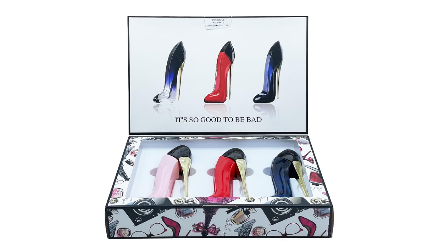Okian Cool Girl High Heel Perfume Gift Set Box for Women Eau De Parfum 1Oz (3Pack)