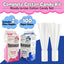 Perfectware 2 Pack Cotton Candy Floss Sugar with 100 Count Paper Cotton Candy Cones. Pink Vanilla and Blue Raspberry. (Two 3.25 Lb Containers W/100 Cotton Candy Cones)
