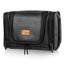 MIRASON Travel Toiletry Bag, Hanging Toiletry Bag for Men, Leather Travel Shower Bag for Toiletries Dopp Kit Bathroom Bag with Metal Hook Gift for Men (Black)