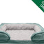 Furhaven Replacement Dog Bed Cover Perfect Comfort Plush & Velvet Waves Sofa-Style, Machine Washable - Celadon Green, Jumbo plus (Xx-Large)