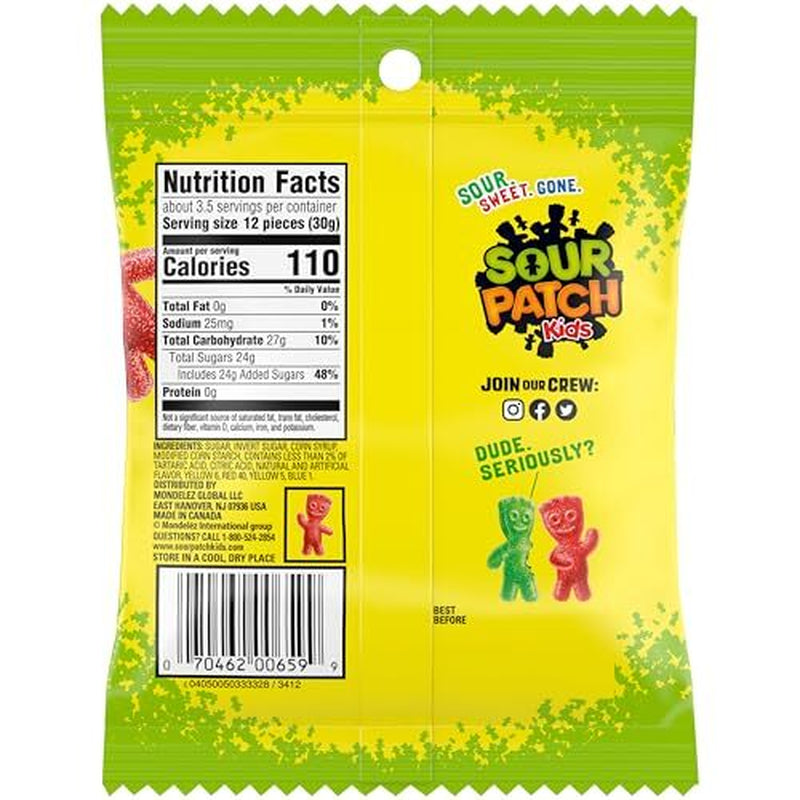 SOUR PATCH KIDS Assorted Soft Chewy Candy 12 Pack 3.6 Ounce Bags