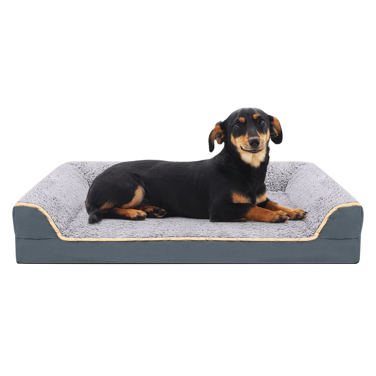 Payusd Dog Bed for Large Medium Small Dogs Orthopedic Dog Sofa Bed Non Slip Pet Couch with Removable Washable Cover Supportive Egg Crate Foam S to XL, Dark Gray