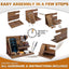 Wood Phone Docking Station with Drawer - Nightstand Organizer - Desk Organizer for Husband - Birthday Gifts for Men, Dad, Anniversary Idea, Key Holder Stand Watch & Accessories