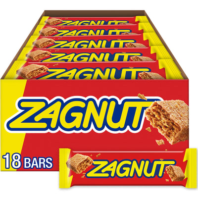ZAGNUT Crunchy Peanut Butter Toasted Coconut Candy Bars Pack of 18