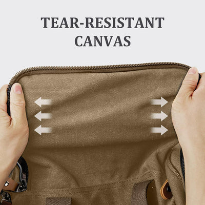 Gonex Canvas Duffle Bag for Travel 60L Duffel Overnight Weekend Bag(Coffee)