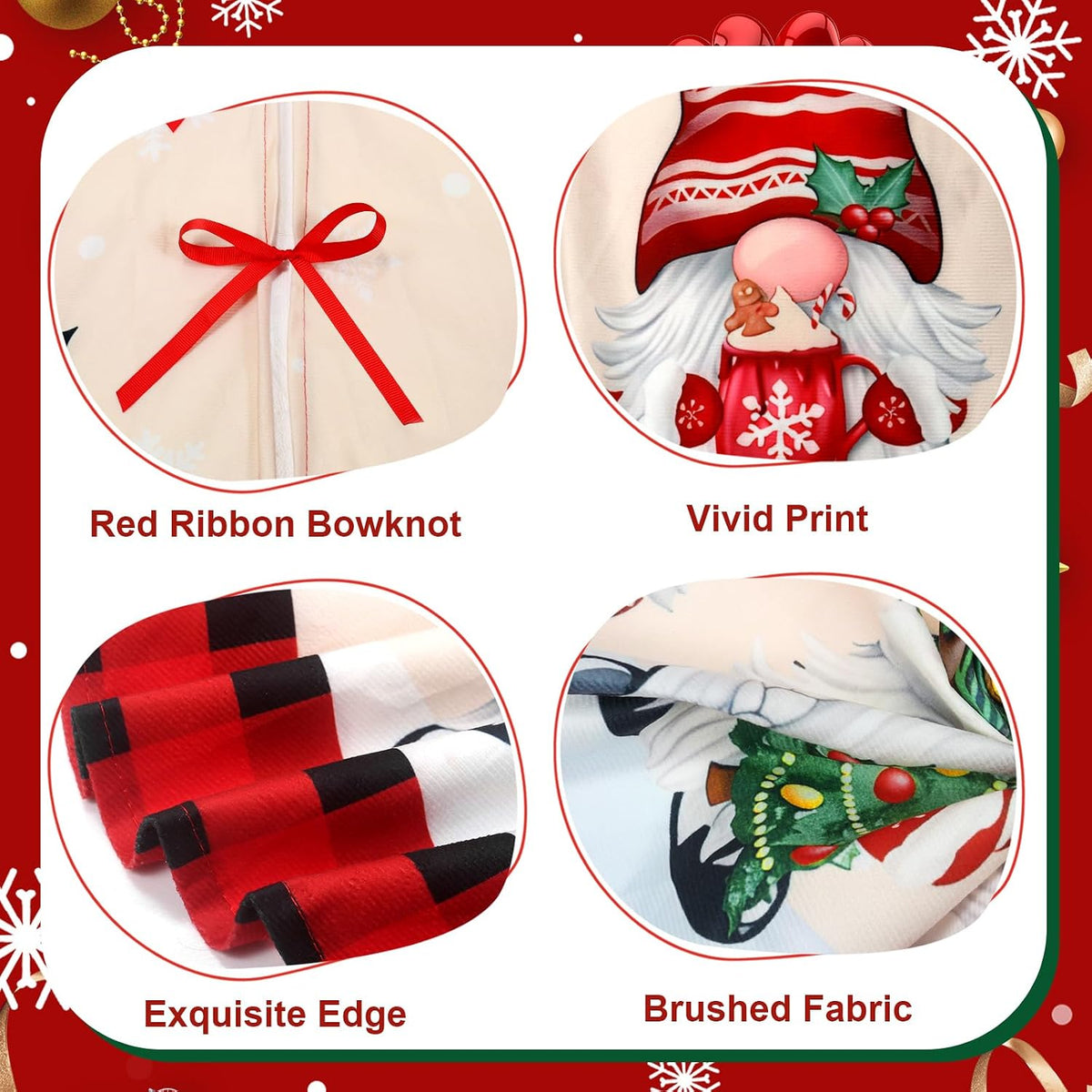 Christmas Tree Skirt - 48 Inches Large Christmas Tree Skirts Cover