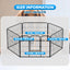 Dog Fence, 4/6/8/12/16 Panels 24"\32"\40"H Foldable Dog Playpen, Exercise Heavy Duty Metal Dog Cage for Yard, Lockable Double Door Pet Fence Indoor Outdoor Dog Pen for Large Medium Small Animals Pet