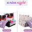 A Nice Night Black Girl Princess with Wings Comforter Set,Pink Gradient Glitter Rainbow Galaxy 6Pcs Kids Twin Size Bedding Set,Room Decor for Girls