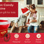 Cotton Candy Machine, Cotton Candy Maker for Kids with Candy Spoon and 10 Candy Sticks, Christmas Red, FOHERE