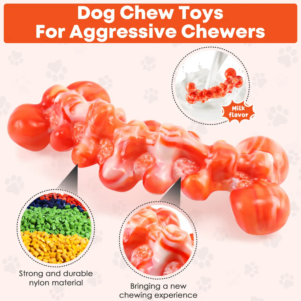 Dog Toys for Aggressive Chewers: Chew Toys for Training and Cleaning - Dogs Toys for Large Dogs - Indestructible Dog Toy to Keep Them Busy