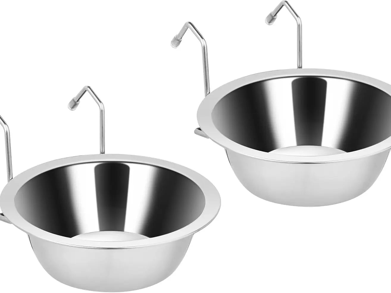 2PCS Kennel Water Bowl Hanging,Stainless Steel Puppy Bowls for Small Dog Cage,Dog Kennel, Dog Crate, Catio Accessories,Dog Crate Water Bowl Dog...