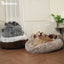 Kylinsure Paw Shape Calming Pet Bed, Plush Faux Fur Donut Bed for Dogs & Cats, Machine Washable, Non-Slip Bottom