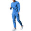 Jsaierl Men'S Tracksuits Tight T-Shirt and Pants Set Outfit Two-Piece Fitness Solid Training Casual Sports Sweatsuits